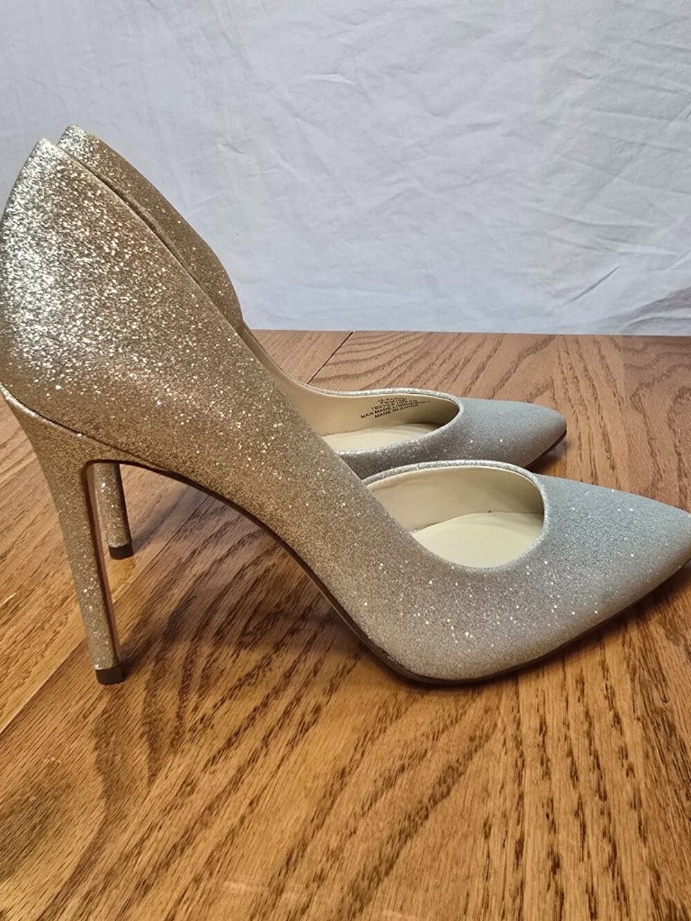 Jessica Simpson Paryn D'orsay 4in Pump Silver To Champagne Women Size 7.5